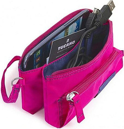 Çantë universale për telefon Tucano Lampino, deri 5.5", 17 x 10 cm, rozë