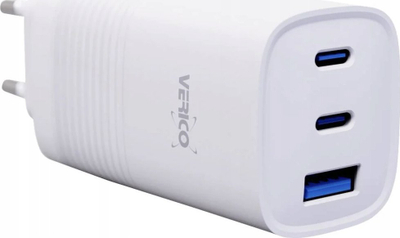 Полнач USB Verico Mojo GaN, 65W, 3 порти, бел