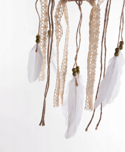 Kapëse ëndrrash Home Styling Collection Dreamcatcher, Ø20cm, 70cm, bezhë