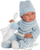 Kukull bebe Llorens New Born Little Boy, 40 cm, trup vinyl, blu