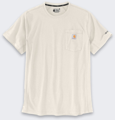 Bluzë Carhartt Force, prerje e lirshme, material i mesëm, për burra, me xhep, ngjyrë malt, madhësia L