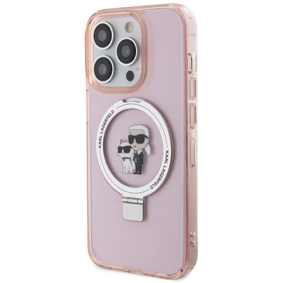 Kapak telefoni Karl Lagerfeld KLHMP15XHMRSKCP, për iPhone 15 Pro Max 6.7", MagSafe, rozë