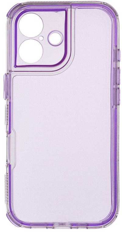 Mbulesë telefoni OEM MATRIX CLEAR për iPhone 17, transparente, rezistente ndaj goditjeve, vjollcë e çelët