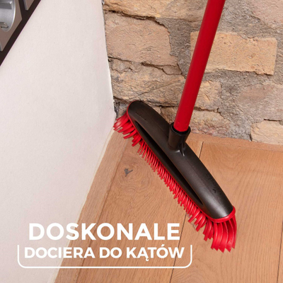Fshesë dyshemeje Vileda Multi Rubber, për brendësi dhe jashtë, gomë e fortë, e kuqe e zezë