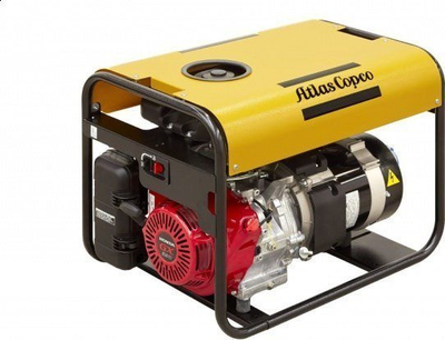 Gjenerator portativ Atlas Copco QEP3 HP, njëfazësh 230V, me motor benzine Honda, i verdhë