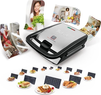 Pllakë pjekëse Tefal Snack Collection XA801512, për madeleine, kompleti 8, e zezë