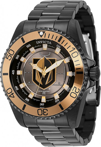 Orë dore Invicta NHL Vegal Golden Knights, e zezë