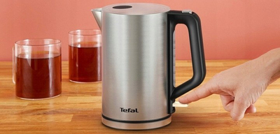 Shtekator elektrik Tefal Bronx, 1.7L, çelik inox, ngjyrë argjendi