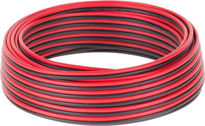 Kabull altoparlanti Cabletech, 2x0.75mm², 10m, i kuq e zi