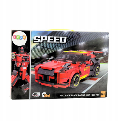 Set blloqe ndërtimi Robot Car 2in1 GT3, 335 copa, i kuq