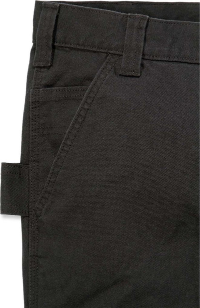 Pantallona pune Carhartt Duck Dungaree, W40 L32, pambuk i fortë, të zeza