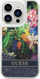 Kapak telefoni Guess Flower Liquid Glitter për iPhone 14 Pro Max, hardcase, blu