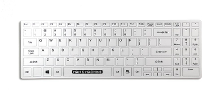 Tastierë Man &amp; Machine Its Cool Flat, QWERTY gjerman, USB, e bardhë