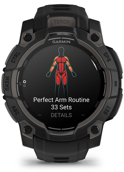 Garmin Instinct 3 GPS паметен часовник, 45 mm, AMOLED, црн