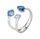 Unazë për femra Brosway Fancy Freedom Blue FFB10, e argjendtë/e kaltër