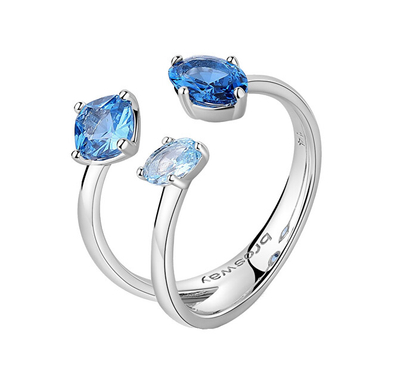 Unazë për femra Brosway Fancy Freedom Blue FFB10, e argjendtë/e kaltër