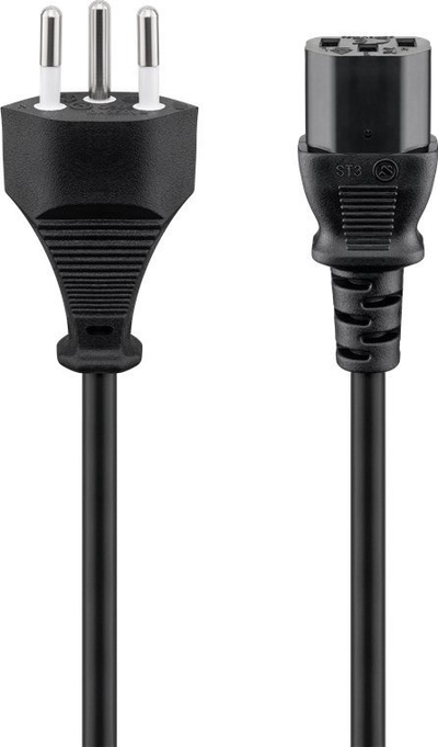 Kabllo rryme Goobay 59569, IEC C13, 1.8m, e zezë