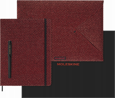 Planifikues Moleskine Limited Edition Holiday Shine, 12M pa data, Extra Large 7.5" x 10", kapak i kuq metalik