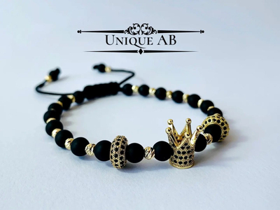 Byzylyk dore Unique AB, 6mm, i zi/ artë