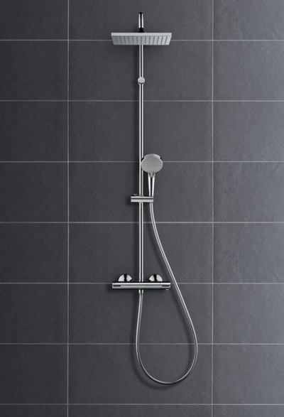 Set dushi Hansgrohe Vernis Shape 230 1 Jet 26286670, Showerpipe 112 cm, krom