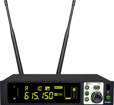 Set mikrofon pa tel Avtek WM 1H, me mikrofon dore, marrës me dy antena, i zi