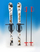 Ski për kalamaj Marmat, set me shkopinj, 90cm, plastike, të bardha