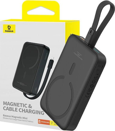Karikues portativ Baseus Magnetic Mini, 10000mAh, 20W, i zi