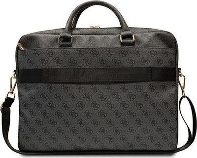 Çantë notebook Guess 4G Printed Black, 16", lëkurë ekologjike, e zezë