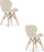 Karrige LEOBERT Lago Velvet, set 2 copë, 46x46x52 cm, bezhë