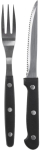 Set takëmesh për steak e pica, 4 thika, 4 pirunë, çelik inox