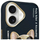 Futera Nimmy Glasses Cool Dog për iPhone 16 6.1", mbrojtëse e fortë, e zezë