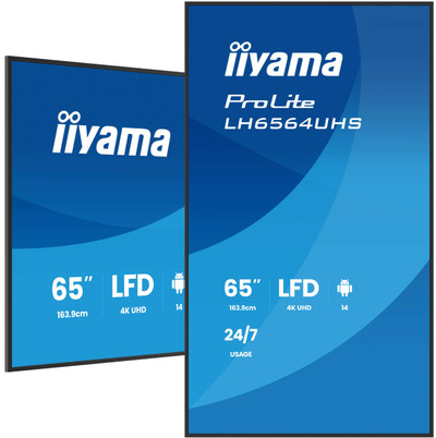 Ekran digital signage Iiyama LH6564UHS-B1AG, 65\", 4K Ultra HD, i zi