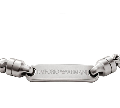 Byzylyk për meshkuj Emporio Armani, i argjendtë