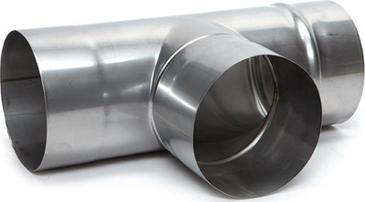 T-e oxhaku Wadex Chimney Tees, diametër 107–160 mm, çelik inoks