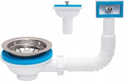 Shportë kulluese lavamani universale, 3.5\", me tejmbushje, çelik inox