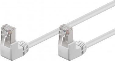 Kabllo rrjeti Goobay CAT 5e, 25cm, RJ-45 90°, e bardhë