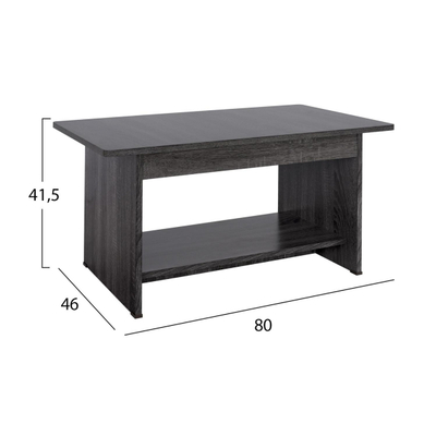 Tavolinë për kafe charcoal grey 80×46×41.5 cm (HM2286.01), gri