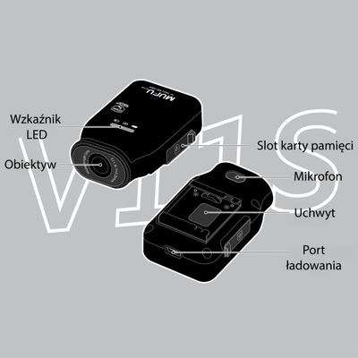 Kamerë për motorçikletë Mufu Motocam V11S, Full HD, 7 orë, e zezë