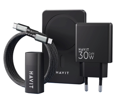 Set karikues Havit Charger 2024 Gift Kit EU, power bank, adapter murit, i zi
