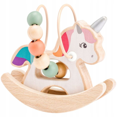 Lodër labirint druri Woodyland Unicorn, edukative, shumëngjyrëshe