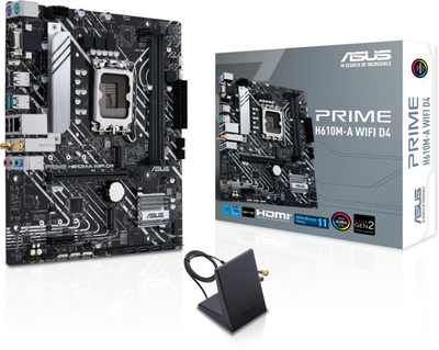 Pllakë amë ASUS PRIME H610M-A WIFI D4 - Intel H610