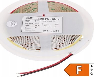 LED лента MW Lighting COB, 8W m 12V 6500K, 5m, ладно бела светлина
