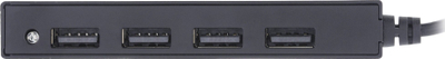 HUB USB InLine 2.0, 4 porta USB A, kabllo 15cm, i zi