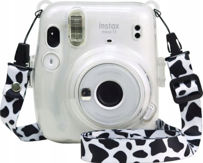 Rrip qafe LoveInstant Universal për kamera Fujifilm Instax Mini, 110cm, dizajn Little Cow, bardh e zi