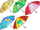 Детски чадор Swede Umbrella, 49cm, автоматски, мешани бои