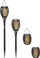 Lampë kopshti me diell Torch Flames 4‑në‑1, LED, 65 cm, e zezë