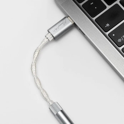 Adapter audio MoonDrop Echo A, USB C në 3.5mm, DAC AMP për me vete, gri