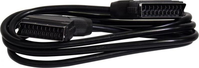 Kabllo SCART Art KABEUR M-M 3M, 3m, audio video, e zezë