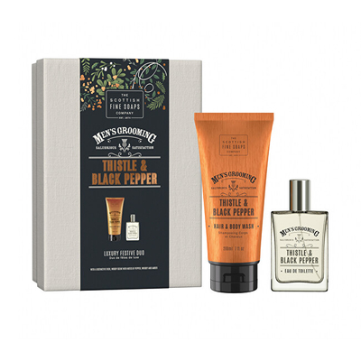 Eau de Toilette Scottish Fine Soaps Thistle & Black Pepper, 50 ml + xhel dushi 250 ml