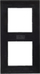 Kornizë dyshe Legrand Niloe Step 863592, montim horizontal ose vertikal, e zezë